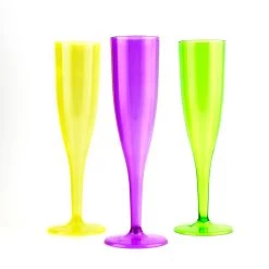 Outlet 👍 Bars 12 Count - 1 Piece Neon Pack Of Champagne Glasses - 5oz 🎉