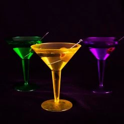 Discount 🧨 Bars 12 Count - 2 Piece Martini Glasses - Assorted Neon - 9 Ounce 😀 -BARS Sales Store neon martini cup scene1 800x