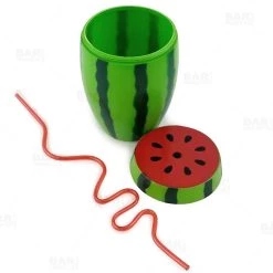 Best Pirce 🌟 Bars BarConic® Plastic Watermelon Drinking Cup W/ Twisty Straw And Lid - 28oz 🧨 -BARS Sales Store novelty cup with lid watermelon with straw 800 bpc1 800x