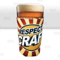 Brand new 🎁 Bars Respect Craft Pint Glass Cooler 🧨