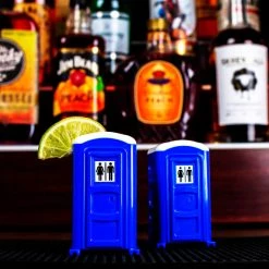Hot Sale 👏 Bars 2 Pack - Porta Potty Shot Glasses 😀 -BARS Sales Store porta potty shotglass scene1 800x