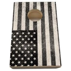 Best reviews of 🎉 Bars Quarter Master - Tabletop Cornhole Game With Quarters - Flag Or Black Flag 😀 -BARS Sales Store quarter master small wood cornhole game front flag black white bg 800x800 800x