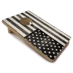 Best reviews of 🎉 Bars Quarter Master - Tabletop Cornhole Game With Quarters - Flag Or Black Flag 😀 -BARS Sales Store quarter master small wood cornhole game side white bg flag black 800x