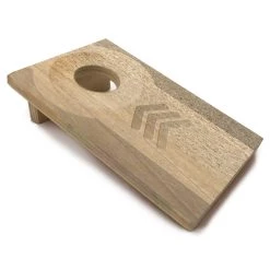 Deals 🤩 Bars Quarter Master - Tabletop Cornhole Game With Quarters - Wood (Dark Or Light) 🎉 -BARS Sales Store quarter master small wood cornhole game side white bg wood light 800x