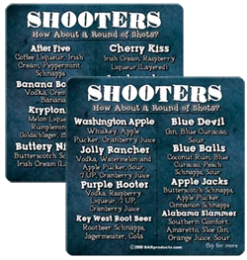 Hot Sale 🎉 Bars Coasters - Shooter Recipes (double Sided) Series ⭐ -BARS Sales Store recipe coaster blue 800x