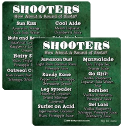 Hot Sale 🎉 Bars Coasters - Shooter Recipes (double Sided) Series ⭐ -BARS Sales Store recipe coaster green 800x