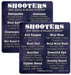 Hot Sale 🎉 Bars Coasters - Shooter Recipes (double Sided) Series ⭐ -BARS Sales Store recipe coaster purple 800x
