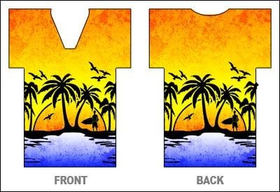 Top 10 👍 Bars T-Shirt Style Bottle Cooler - Hawaiian Sunset 💯 2 Top 10 👍 Bars T-Shirt Style Bottle Cooler - Hawaiian Sunset 💯 - Image 2