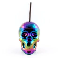 Promo 😀 Bars Skull Cup W/ Straw And Lid - 22 Ounce (Color Options) ✨ -BARS Sales Store skull cup multi clean 800x