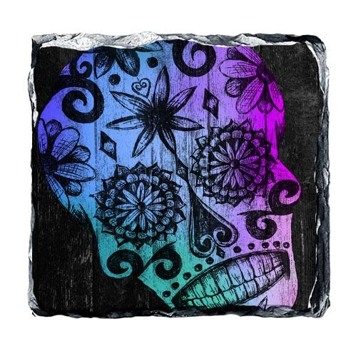 Hot Sale โค๏ธ Bars Sugar Skull Rock Slate Coasters (Design Options) ๐ 5 Hot Sale โค๏ธ Bars Sugar Skull Rock Slate Coasters (Design Options) ๐ - Image 5