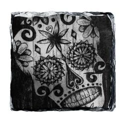 Hot Sale โค๏ธ Bars Sugar Skull Rock Slate Coasters (Design Options) ๐ 12 Hot Sale โค๏ธ Bars Sugar Skull Rock Slate Coasters (Design Options) ๐ -BARS Sales Store slate coaster HALLOWEEN sugar skull BW WEB 800x