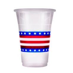 Top 10 🌟 Bars 16 Ounce - Soft Plastic Cups - Flag 20 Ct. 💯