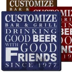 Top 10 🛒 Bars CUSTOMIZABLE Coaster - 3.5in Square Foam - Friends Design 😀
