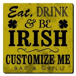 Discount 🤩 Bars CUSTOMIZABLE Coaster - Irish Design - 3.5in Square Foam 🎉 8 Discount 🤩 Bars CUSTOMIZABLE Coaster - Irish Design - 3.5in Square Foam 🎉 -BARS Sales Store square foam coaster gold irish web1 800x