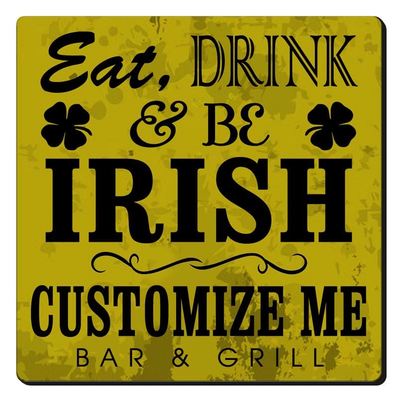 Discount 🤩 Bars CUSTOMIZABLE Coaster - Irish Design - 3.5in Square Foam 🎉 3 Discount 🤩 Bars CUSTOMIZABLE Coaster - Irish Design - 3.5in Square Foam 🎉 - Image 3