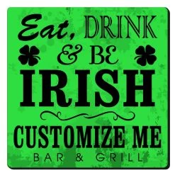 Discount 🤩 Bars CUSTOMIZABLE Coaster - Irish Design - 3.5in Square Foam 🎉 9 Discount 🤩 Bars CUSTOMIZABLE Coaster - Irish Design - 3.5in Square Foam 🎉 -BARS Sales Store square foam coaster green irish web1 800x