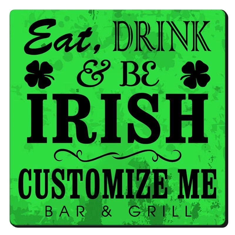 Discount 🤩 Bars CUSTOMIZABLE Coaster - Irish Design - 3.5in Square Foam 🎉 4 Discount 🤩 Bars CUSTOMIZABLE Coaster - Irish Design - 3.5in Square Foam 🎉 - Image 4