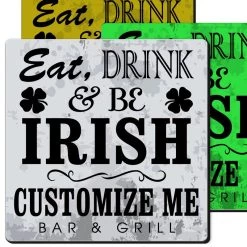 Discount 🤩 Bars CUSTOMIZABLE Coaster - Irish Design - 3.5in Square Foam 🎉