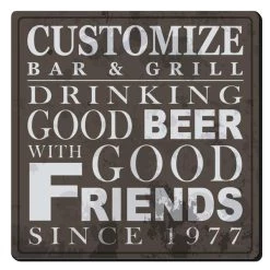Top 10 🛒 Bars CUSTOMIZABLE Coaster - 3.5in Square Foam - Friends Design 😀 -BARS Sales Store square foam coaster taupe friends web1 800x