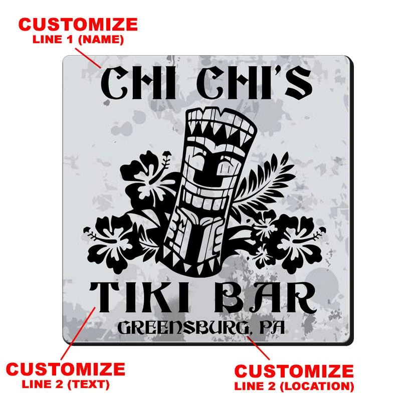 New ๐งจ Bars CUSTOMIZABLE Coaster -Tiki Design - 3.5in Square Foam ๐ 2 New ๐งจ Bars CUSTOMIZABLE Coaster -Tiki Design - 3.5in Square Foam ๐ - Image 2