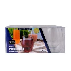 Best Sale 🔥 Bars Clear Stemless Wine Goblet - 12 Ounce - 6 Count ❤️ -BARS Sales Store stemless wine goblet 6pk clean1 800x