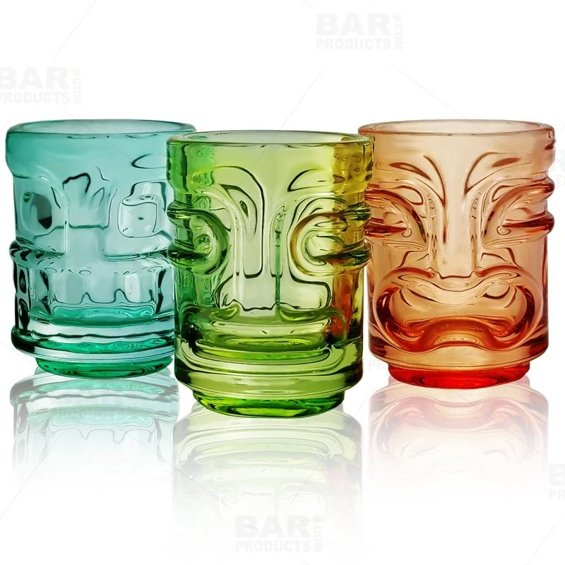 Budget 🤩 Bars Shot Glasses - Tiki - Set Of 3 - Multicolor 🎁