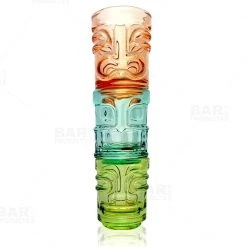 Budget 🤩 Bars Shot Glasses - Tiki - Set Of 3 - Multicolor 🎁 -BARS Sales Store tiki shot glasses stacked 800 bpc 800x