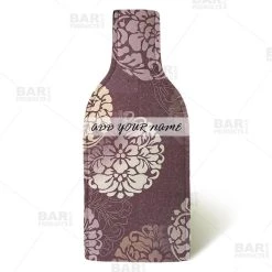 Deals 💯 Bars Wine Bottle Cooler With Strap - Elegant Floral - ADD YOUR NAME 😀
