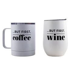 Cheap ⌛ Bars Insulated Wine/Coffee Tumbler Set 🧨