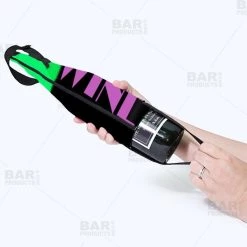 Budget 🧨 Bars Wine Bottle Cooler With Strap 😍 -BARS Sales Store wine text on bottle 1 800x