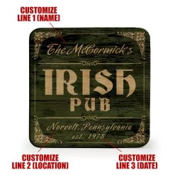 Flash Sale 🧨 Bars Customizable Wooden Square Coasters - Irish Theme - Set Of 4 🧨 5 Flash Sale 🧨 Bars Customizable Wooden Square Coasters - Irish Theme - Set Of 4 🧨 -BARS Sales Store wood coasters irish pub web 1 800x