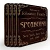 Cheap 👏 Bars Customizable Wooden Square Coasters - Speakeasy - Set Of 4 🧨