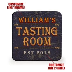 Discount 🌟 Bars Customizable Wooden Square Coasters - Tasting Room - Set Of 4 😍 -BARS Sales Store wood coasters tasting web 1 800x