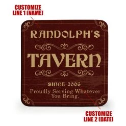 Coupon 🥰 Bars Customizable Wooden Square Coasters - Tavern Theme - Set Of 4 😉 5 Coupon 🥰 Bars Customizable Wooden Square Coasters - Tavern Theme - Set Of 4 😉 -BARS Sales Store wood coasters tavern web 1 800x