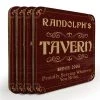 Coupon 🥰 Bars Customizable Wooden Square Coasters - Tavern Theme - Set Of 4 😉