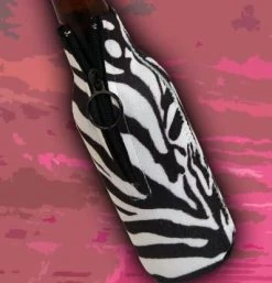 Outlet 💯 Bars Zipper Style Bottle Cooler - Zebra 🎉